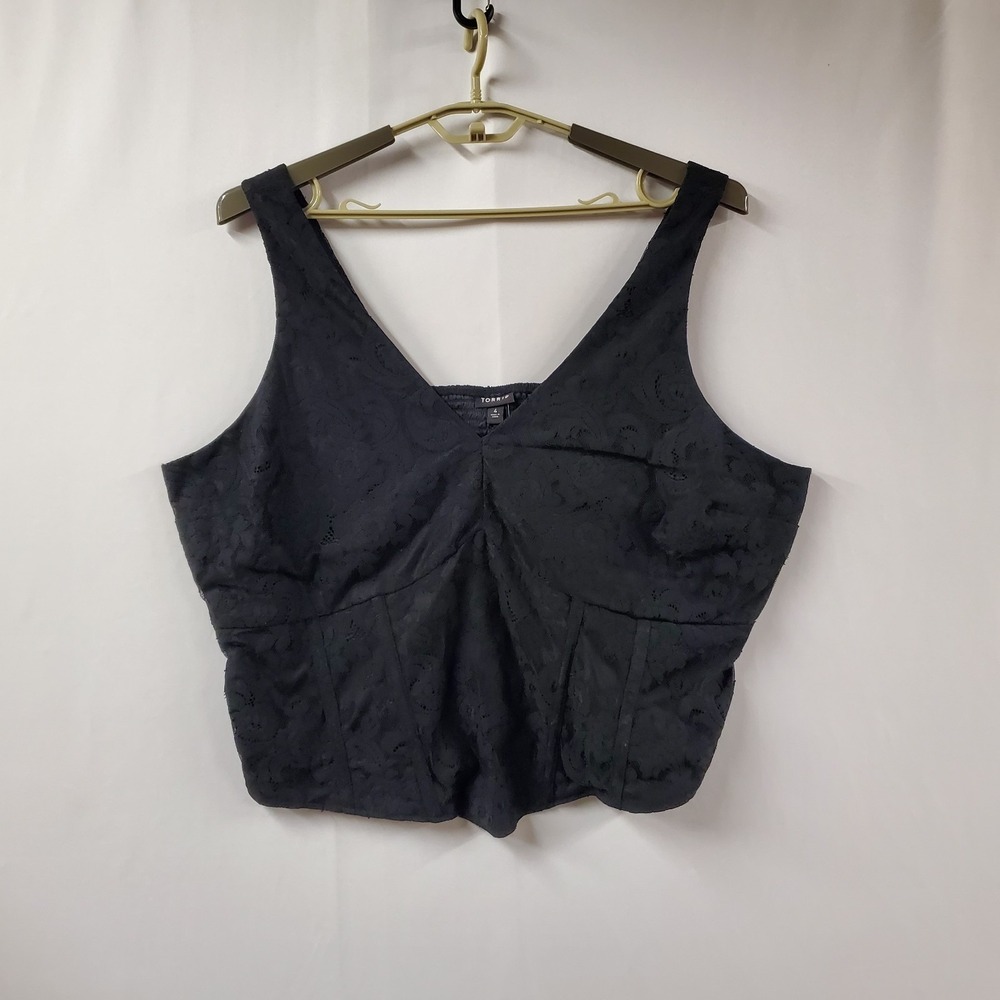 Torrid Lace Corset Crop Top Women 4X Paisley Empire Whimsygoth Romantic‎ Cottage